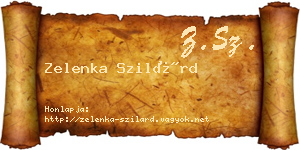 Zelenka Szilárd névjegykártya